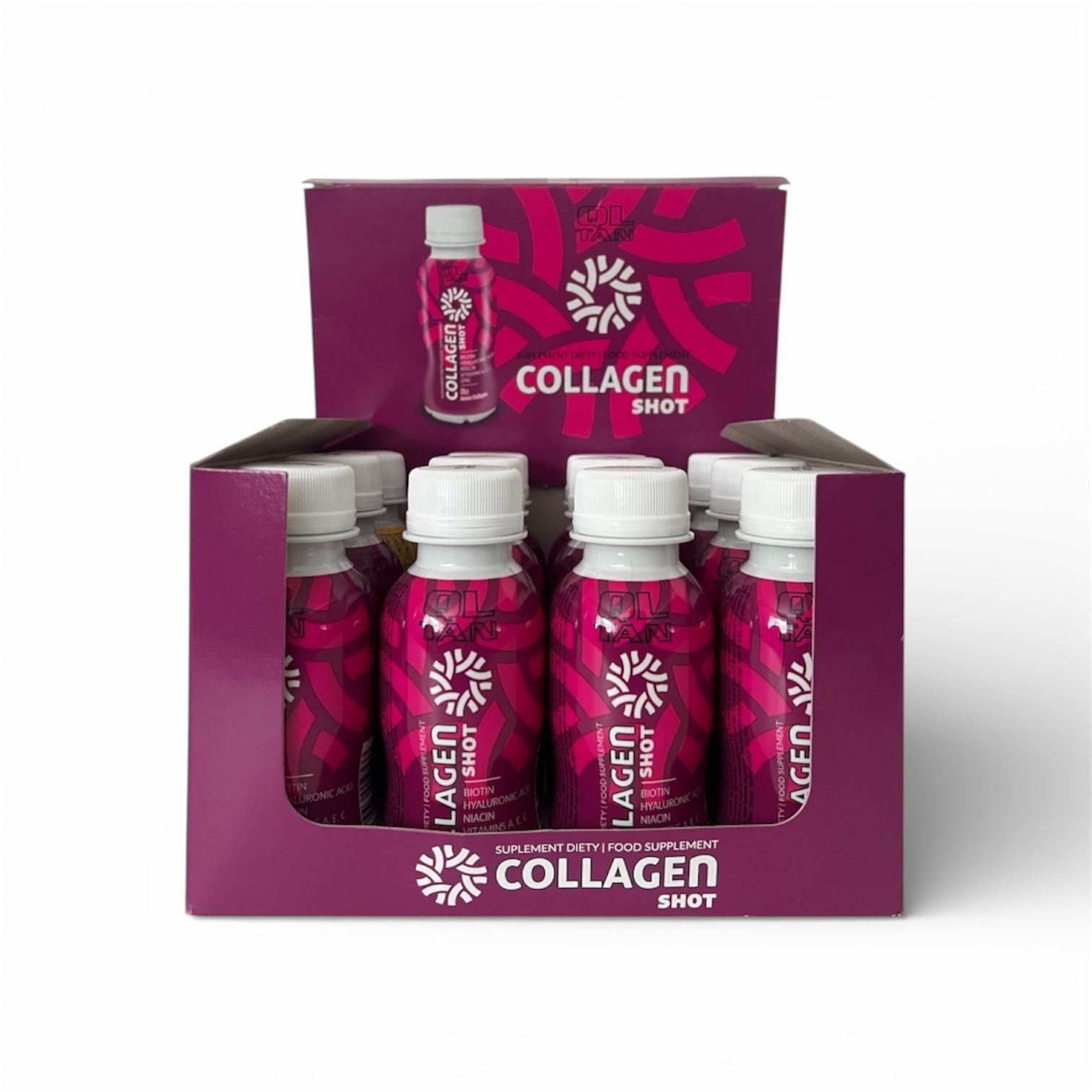 QL Tan Collagen Shot box of 12 bottles